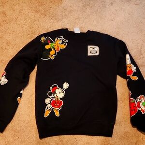 Disney Mickey Mouse & Friends Fleece Pullover Halloween Sweatshirt Size Small